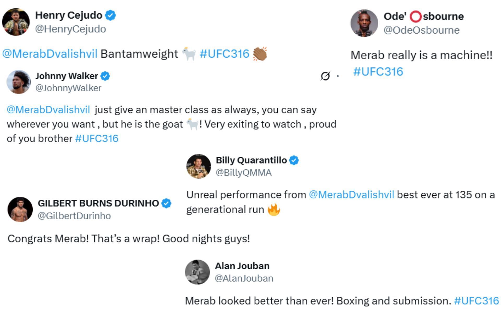 MMA Pros' reactions